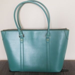 Leather tote bag